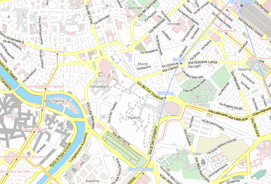 Tempel des Romulus Stadtplan mit Luftaufnahme und Unterkünften von Rom