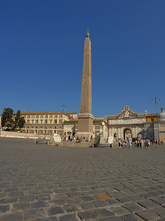 Obelisk mit dem Porta del Popolo - Latium (Rom) (Rom)