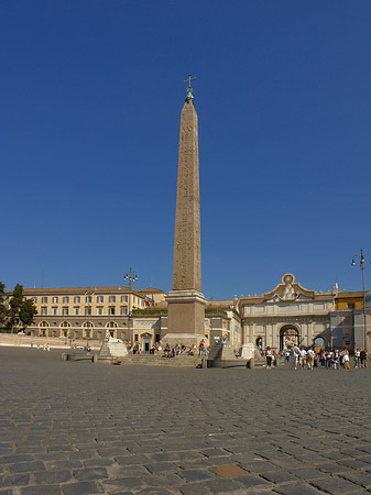 Obelisk mit dem Porta del Popolo - Latium (Rom) (Rom)