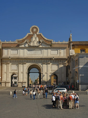 Porta del Popolo mit Piazza - Latium (Rom) (Rom)