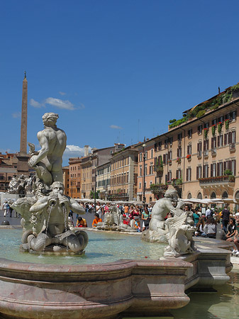 Meeresbrunnen mit Piazza - Latium (Rom) (Rom)