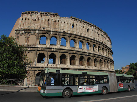 Bus vor dem Kolosseum - Latium (Rom) (Rom)