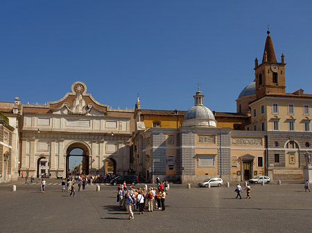 Porta del Popolo mit Piazza - Latium (Rom) (Rom)