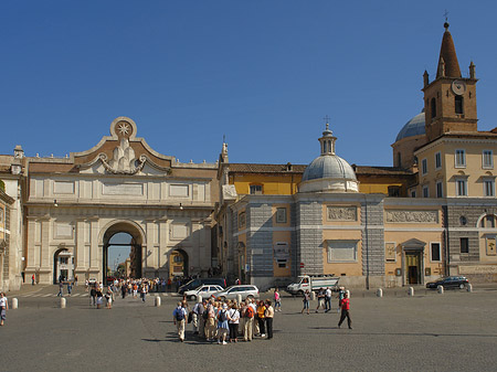 Porta del Popolo mit Piazza - Latium (Rom) (Rom)