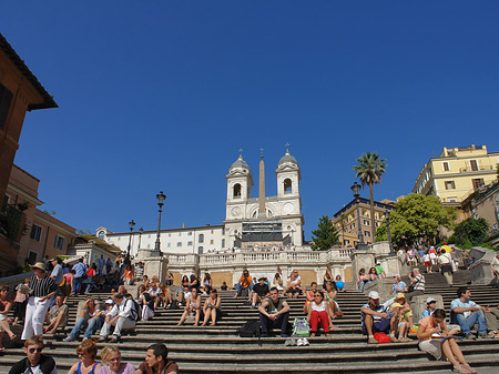 Foto Treppe mit Kirche - Rom