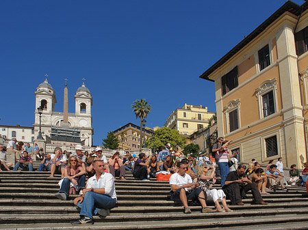 Foto Treppe mit Kirche - Rom