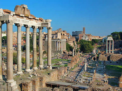 Kapitolshügel  Bild Reiseführer  von Rom Blick auf das Forum Romanum vom Kapitolshügel